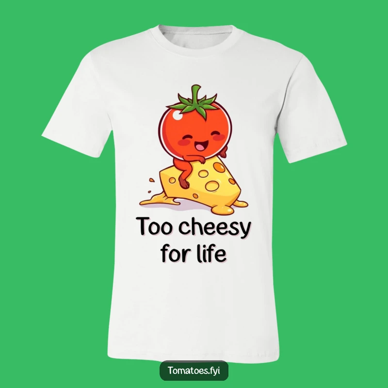 Funny Tomato's Cheese Ride T-Shirt - Hilarious Kawaii Foodie Apparel Gift