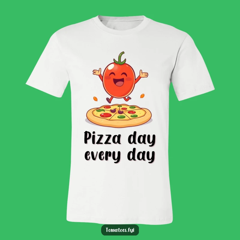 Funny Tomato's Pizza Bounce T-Shirt - Cheerful & Hilarious Apparel Gift