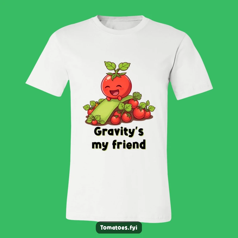 Funny Laughing Tomato T-Shirt: Slippery Veggie Patch Fun Tee Gift