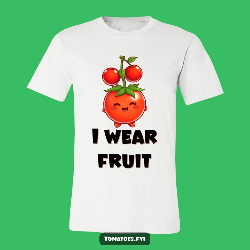 Funny Tomato Cherry Hat T-Shirt - Comical Fruit Fashion, Perfect Humorous Gift