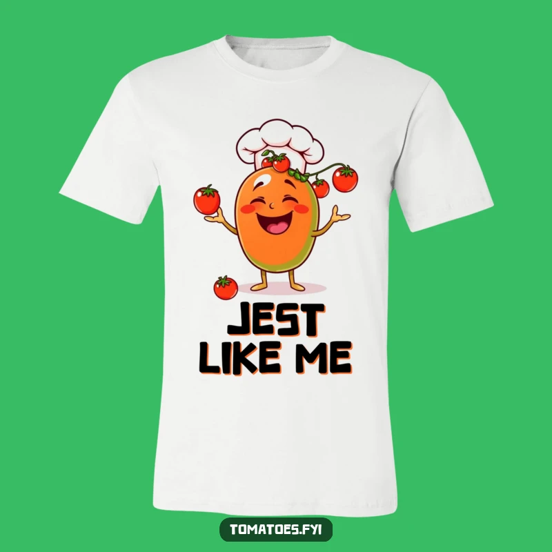 Funny Laughing Chef Tomato T-Shirt - Juggling Fun Gift