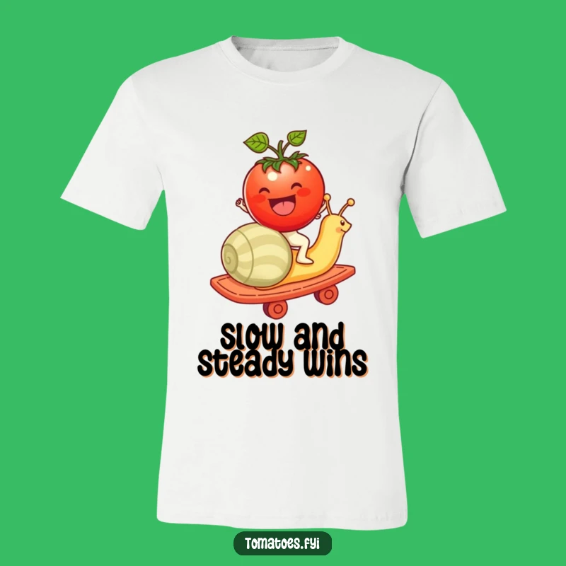 Funny Tomato Snail Rollercoaster T-Shirt: Comedic Slow Ride Apparel Gift