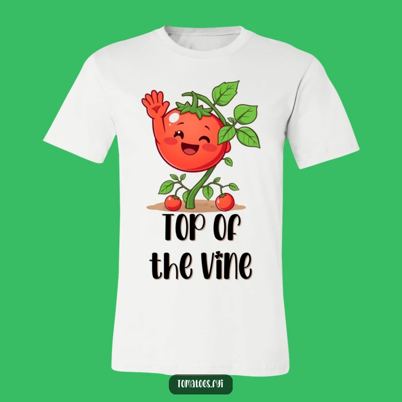 Funny Tomato Vine Wave T-Shirt: Wearable Humor for Garden Enthusiasts