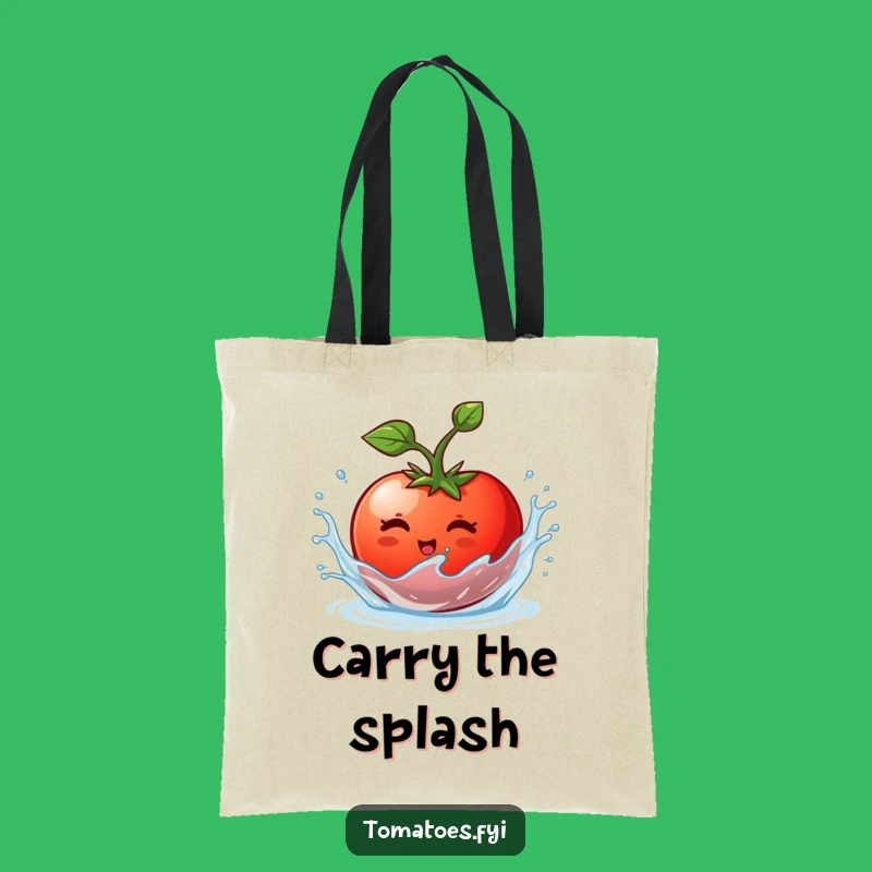 Funny Tomato Tote Bag: Splashing Design, Great Funny Gift Idea!