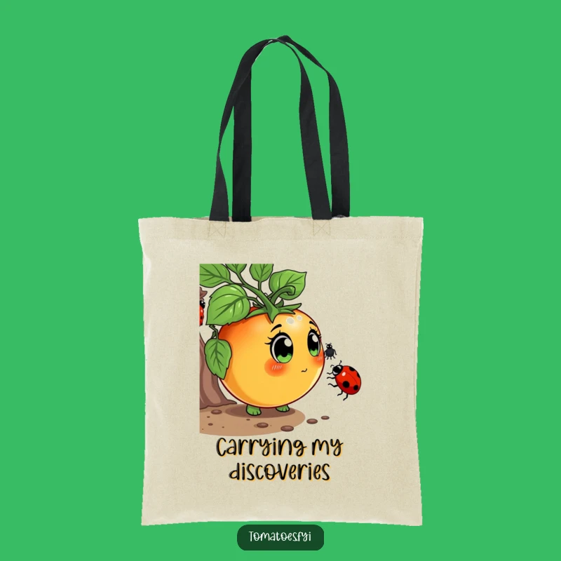 Funny Curious Tomato Tote Bag: Explorer Carrier, Practical Gift!