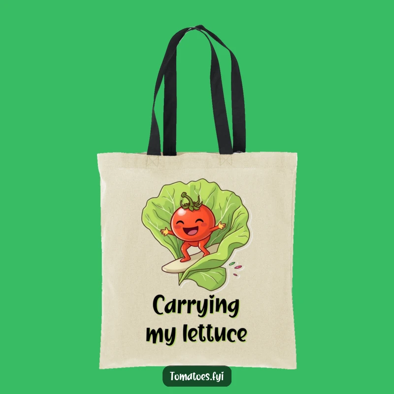 Funny Tomato Surf Tote Bag - Grinning Veggie Carrier for Beach Fun