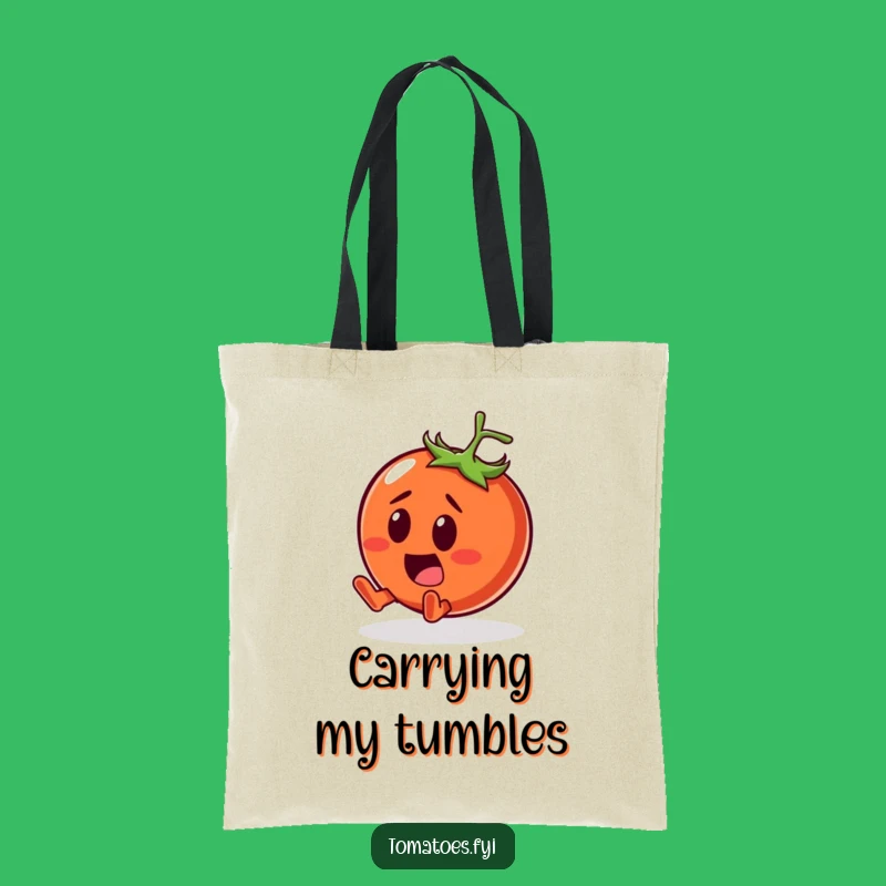 Funny Surprised Tomato Tote Bag: Comedic Carrier, Practical Gift!