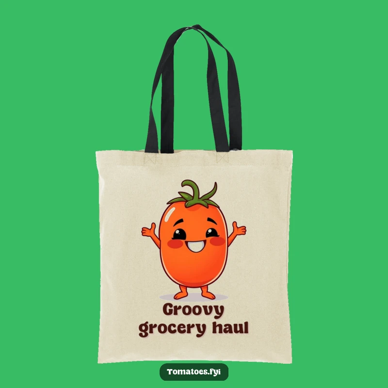 Funny Disco Tomato Tote Bag: Chic & Hilarious for Your Groovy Errands