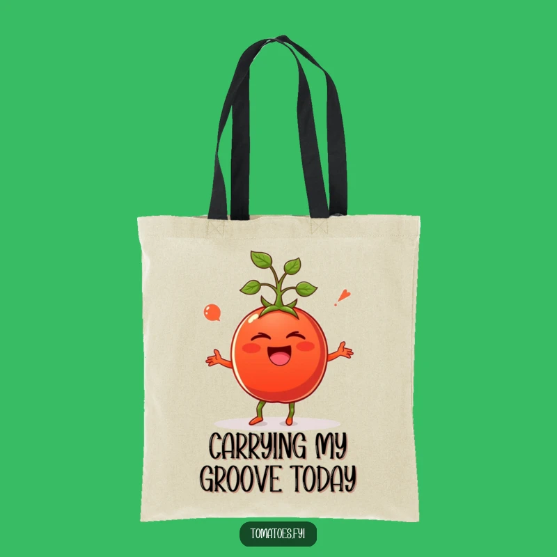 Funny Giggling Tomato Tote Bag, Hilarious Veggie Dance Accessory and a Perfect Funny Gift