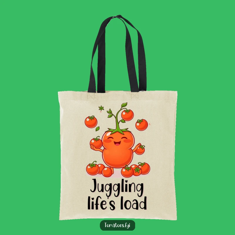 Funny Giggling Tomato Tote Bag - Practical Cherry Tomato Juggling Funny Gift