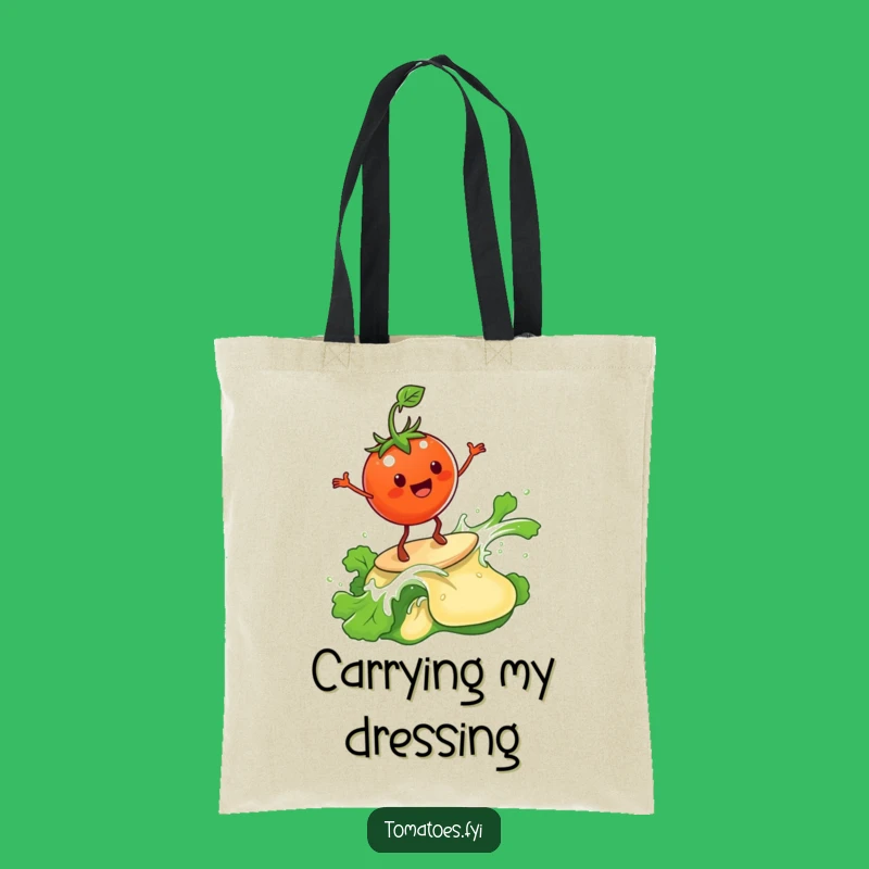 Funny Happy Tomato Tote Bag - Practical Surfing Salad Dressing Funny Gift