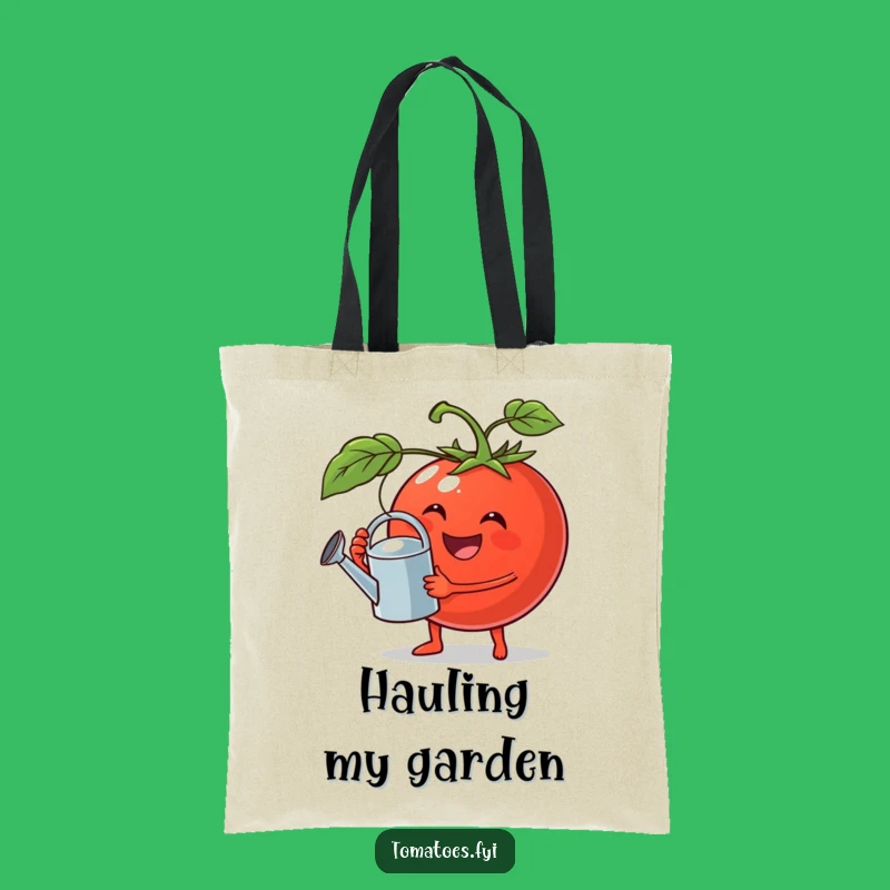 Funny Jovial Tomato Tote Bag, Stylish Gardening Accessory and a Perfect Funny Gift