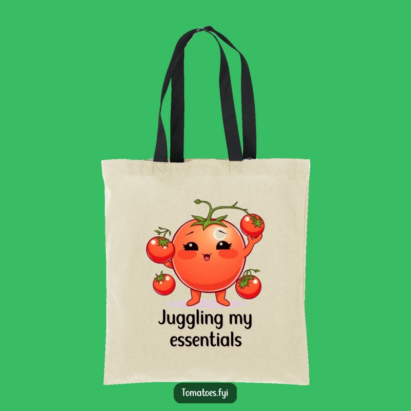 Funny Tomato Juggler Tote Bag: Carry Your Fun, Perfect Humorous Gift for Shoppers