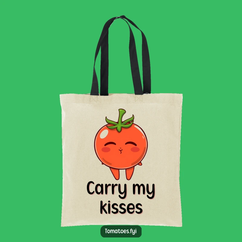 Funny Tomato Tote Bag: Kissing Design, Perfect Funny Love Gift!