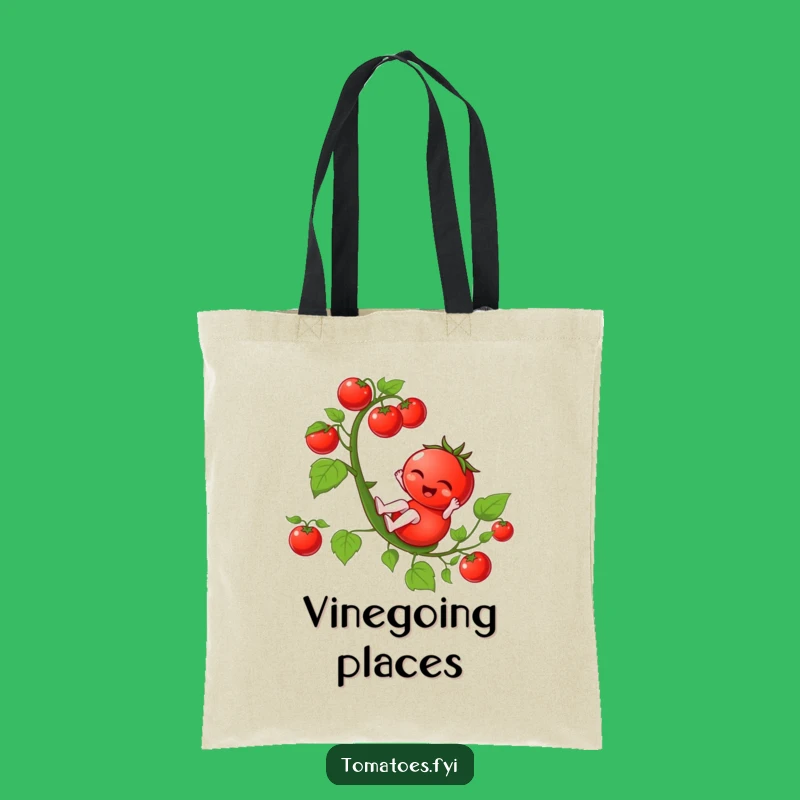 Funny Winking Tomato Tote Bag - Whimsical Sliding Charm for Everyday